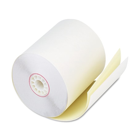 Iconex Impact Printing Carbonless Paper Rolls, 2.75" x 90 ft, White/Canary, PK50, 50PK PMF08789